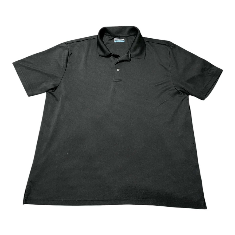 PGA TOUR Polo Shirt Mens 2XL Black‎ Golf Performance Embroidered Logo Stretch